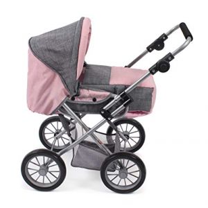 Bayer Chic 2000 Poussette de poupée combinée LENI Melange gris-rose