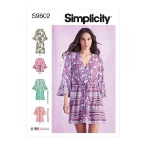 Simplicity Patron 9602 - Caftans et Vestes enveloppantes pour jeunes filles -