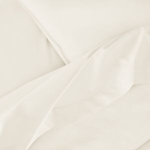Housse de couette unie percale de coton biologique Ecru Taille 240X220 cm