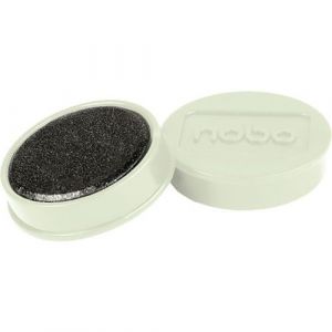 Nobo Jeu d'Aimants pour Tableau Blanc Magnétique, 32mm, Lot de 10, Blanc, 1915301