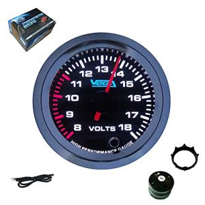 Manomètre Vega haute précision Voltmètre 8 à 18V 7 couleurs 52 mm