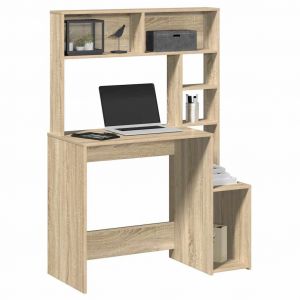 VidaXL Bureau Avec Étagères Chêne Sonoma 100x45x140 Cm