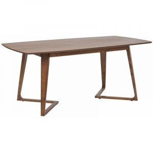 Image de Beliani Table de salle à manger effet bois foncé 180 x 90 cm HUXTER