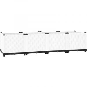 VidaXL Lit surélevé 160x40x38 cm Polypropylène White