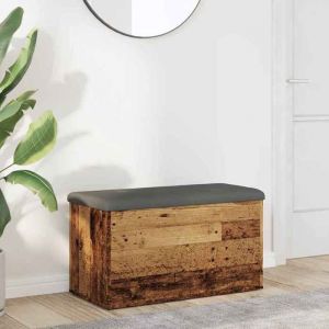 VidaXL Banc de rangement vieux bois 82x42x45 cm bois d'ingénierie, banc, banc à chaussures, siège de couloir, banc de 857617