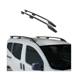 Omac Barres de toit longitudinales pour Ford Transit Tourneo Custom 2012-22 L1 Noir