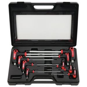 KS Tools Coffret de 9 Clés mâles 6 pans à tête sphérique Poignée T