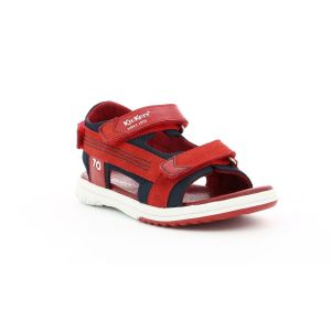 Kickers Plane, Sandales Bout Ouvert Garçons, Rouge (Rouge Marine 4), 24 EU