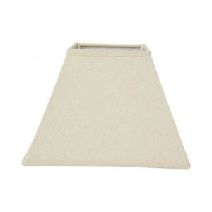 Ostaria Abat-jour - Carré - Beige lin - Pour lampe - Base 20cm - Culot E27 avec réducteur
