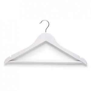 Zeller Cintres en Plastique - 17141 - Blanc - 4 pi&egrave;ces - Largeur 435 mm