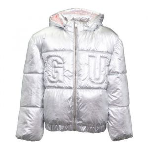 Guess Doudoune Capuche Argentée Enfant