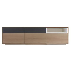 Buffet TV c ne m if et laqué, 5 tiroirs 1 nic, Made in France