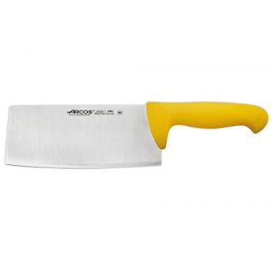 Arcos Macheta Couleur - Prof 298500 acier inoxydable Nitrum et mango polypropylène ergonomique jaune 20 cm lame et 2,5 mm d'épaisseur dans un étui.