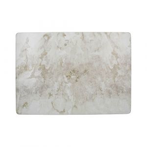 Creative Tops Set de table haut de gamme, lot de 4 sets de table, sets de table avec dos en liège et coins arrondis, motif en marbre gris, chacun 40 cm x 29 cm