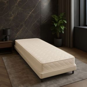 Provence Literie - Matelas 90x190 cm Tres Ferme 10 cm - 5 zones de Confort - Soutien Optimal - Confort - Usage Quotidien - Bien-etre - matelas yellow
