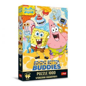 Trefl Premium Plus Quality - Puzzle Bob l’éponge carrée - 1000 Pièces, Série de Puzzle avec Les Personnages Préférés, pour Les Adultes et Les Enfants à partir de 14 Ans