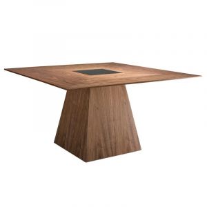 Table carrée 150x150 placage noyer et d