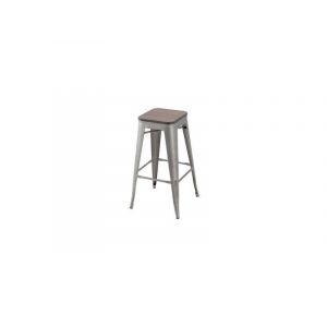 Tabouret soho acier bambou