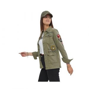 Von Dutch Veste Veste Coton Femme Von Dutch Angel Kaki