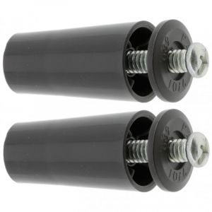 Cyclingcolors 2x Butée d'arrêt de lame finale de volet roulant cône Ø22mm longueur 40mm en PVC avec rondelle et vis Store Fenêtre Enroulement Déroulement Coffre Universel, marron foncé