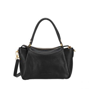 Arthur & Aston Sac &agrave; main en cuir "Elsa" noir - 25 x 19 x 12 cm - Noir