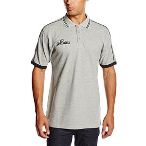 Spalding Spalding 3002797 Polo Homme Gris/Noir FR : L (Taille Fabricant : L)