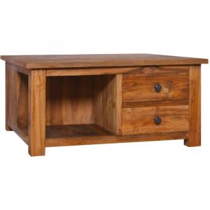 VidaXL Table basse 68x68x33 cm Bois de teck solide