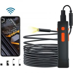 Greaden Cam&eacute;ra Endoscope 1080P HD 2 M&eacute;gapixels WiFi,IP67 &Eacute;tanche + 4 Luminosit&eacute; R&eacute;glable + C&acirc;ble Semi-Rigide, Compatible iOS - Android(5m)