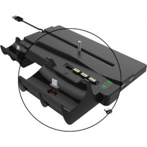 Supertech Socle pour Playstation 5 PS5 avec station de charge double pour manettes. Accessoires pour consoles de jeu de salon. Noir