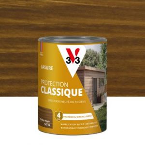 V33 Lasure Protection Classique 4 ans chêne moyen 0,75 L