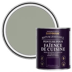 Rust-oleum Peinture Verte R&eacute;sistante &agrave; l'eau pour Fa&iuml;ence de Cuisine, Finition Mate - Feuille de Th&eacute; 750ml