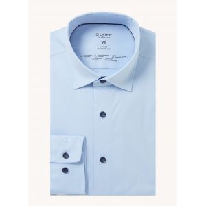 Olymp Chemise à manches longues Luxor, couleur unie, coupe moderne, New Kent, Bleu clair 10., 41