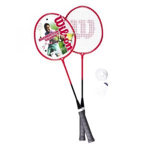 Wilson Badminton 2 PC KIT V2 Adulte Unisexe, Rouge/Jaune, G4 (3)