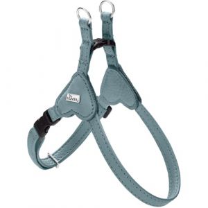 Hunter Soho Mini Harnais pour Chien, Couleur : Bleu Clair, Cuir de Vachette, Doux et Souple, Doux pour Le Pelage, l&eacute;ger, pour Petits Chiens et Chiots, fabriqu&eacute; en Allemagne, Taille : XS-S
