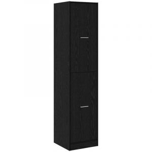 VidaXL Cabinet de Pharmacie Ch&ecirc;ne noir 40 x 41 x 174.5 cm