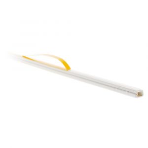 Zenitech Goulotte adhésive pour câble TV 7x 12 (hauteur x profondeur, en mm) - Blanc Pur RAL 9016 - Barre de longueur 2m