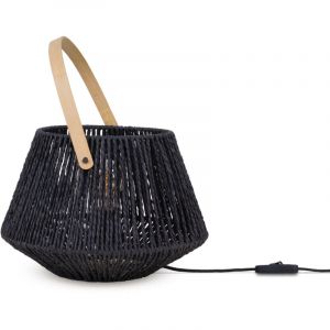 Paco Home - Lampe à Poser Lampe Bureau Lampe Chevet Lampe Lecture Abat-Jour Boho E27 Noir, Type 2