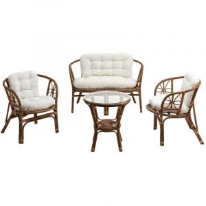 Salon de jardin en rotin 4 places Rattan