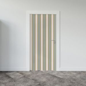Image de Plage Sticker porte, rayures tendance Vintage Vert, 204 cm X 73 cm