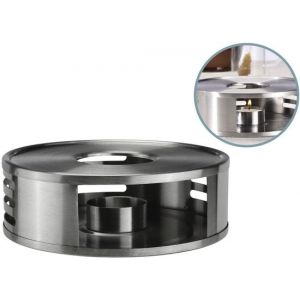 Plaque chauffante Hi Rechaud 15 cm - acier inoxydable - Argent - Pour th&eacute;i&egrave;res/pots - Supports chauffants - Supports chauffants Plaque Rechaud