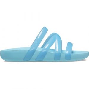 Crocs Mules SPLASHGLOSSYSTRAPPY - Couleur 38 / 39,37 / 38,39 / 40,41 / 42 - Taille Bleu