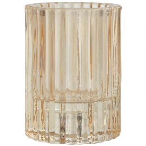 Homea Photophore R&eacute;versible en Verre Arty 7cm Semoule