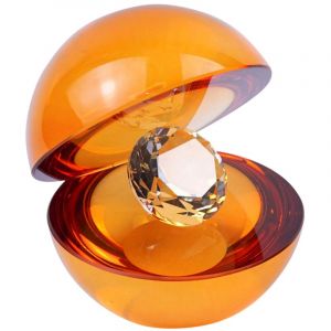 Signes Grimalt ORIGEN Home Decor Figura cristal Miniaturas | Figura de Sobremesa Naranja - 12x11x10cm