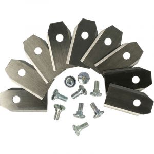 Vhbw 9x Lames compatible avec Husqvarna Automower 420, 330X, 430X, 450X, 440, 520, 550 tondeuse - Lames de rechange, argenté, acier