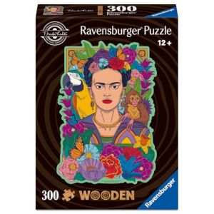 Ravensburger Puzzle en Bois - Frida Kahlo - 300 pièces Robustes et Naturelles Dont 25 Figurines en Bois (Whimsies) - Qualité Premium - pour Enfants et Adultes à partir de 10 Ans - 12001540
