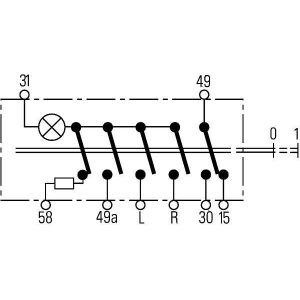 Hella 6HH 003 631-021 Interrupteur de signal de d&eacute;tresse