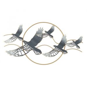 Signes Grimalt Wall Adorno Birds Applications Metal Appliquer le métal vert - 49x90x7cm - green