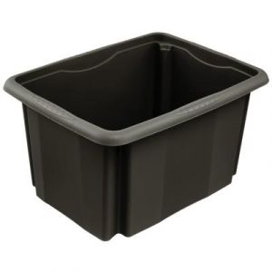 Keeeper Boîte de Rangement avec Système d’Empilage, 15 l, 38 x 28,5 x 20,5 cm, Emil Eco Line, Bleu (Eco Sky Blue)