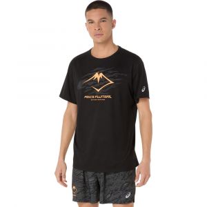 Asics Fujitrail Logo Tee Maillot De Course Hommes - Noir, Taille S