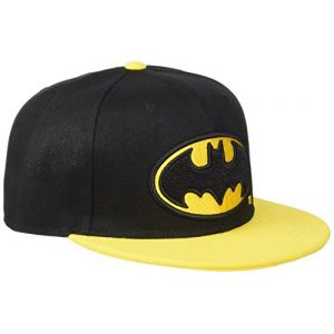 CODI Casquette Batman Noire Logo et Visière Plate Jaune